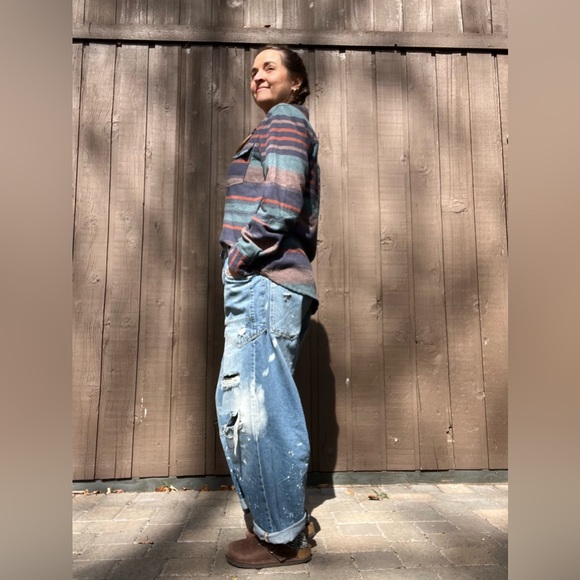 United By Blue Striped Flannel Button Down Shirt Size M - Picture 2 of 8